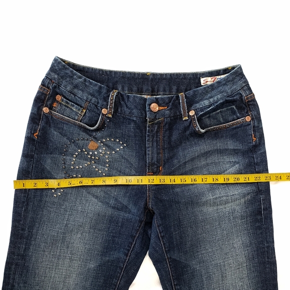 Seven7 Sz 18 Flower Studded Straight Leg (B) - Picture 11 of 12